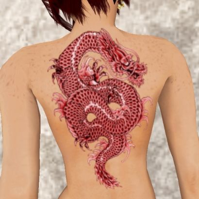 Japanese Tattoo Dragon Back For Girl